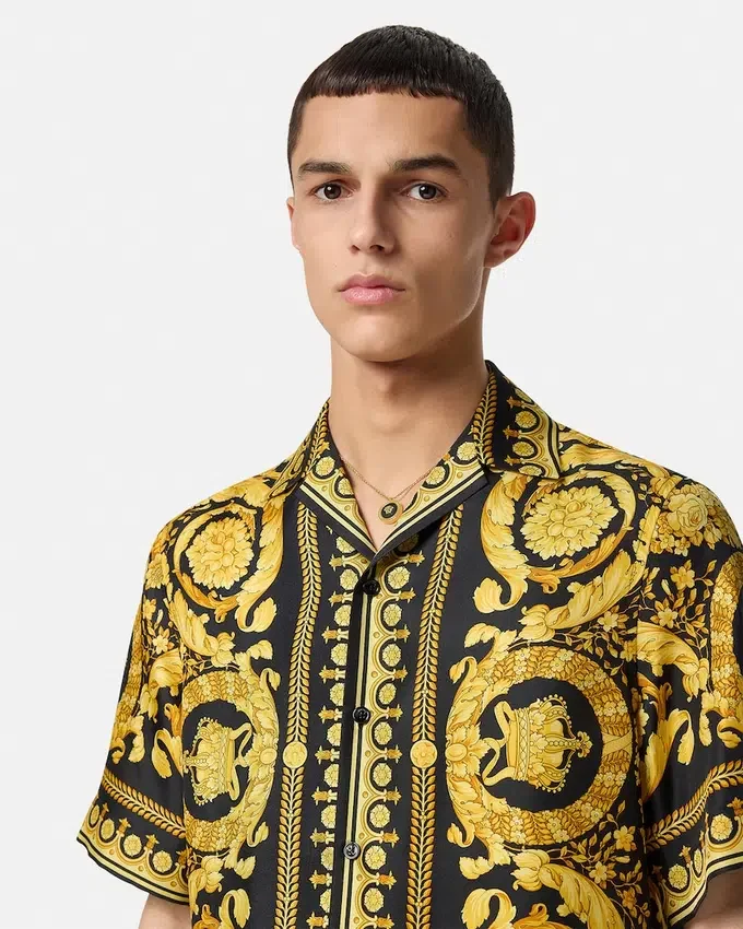 Printed Silk Twill Shirt Printed Silk Twill Shirt