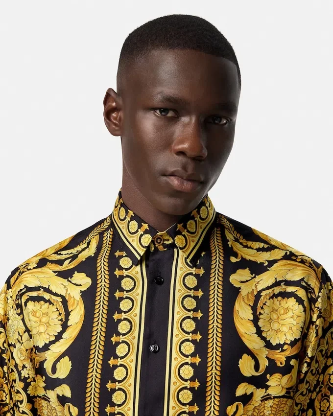 Printed Silk Twill Shirt Printed Silk Twill Shirt
