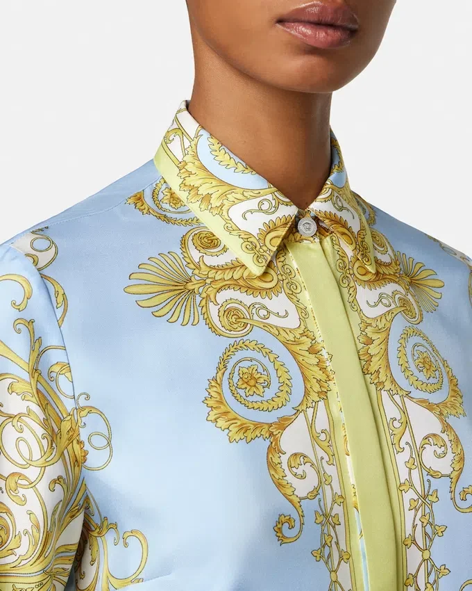 Printed Silk Twill Shirt Printed Silk Twill Shirt