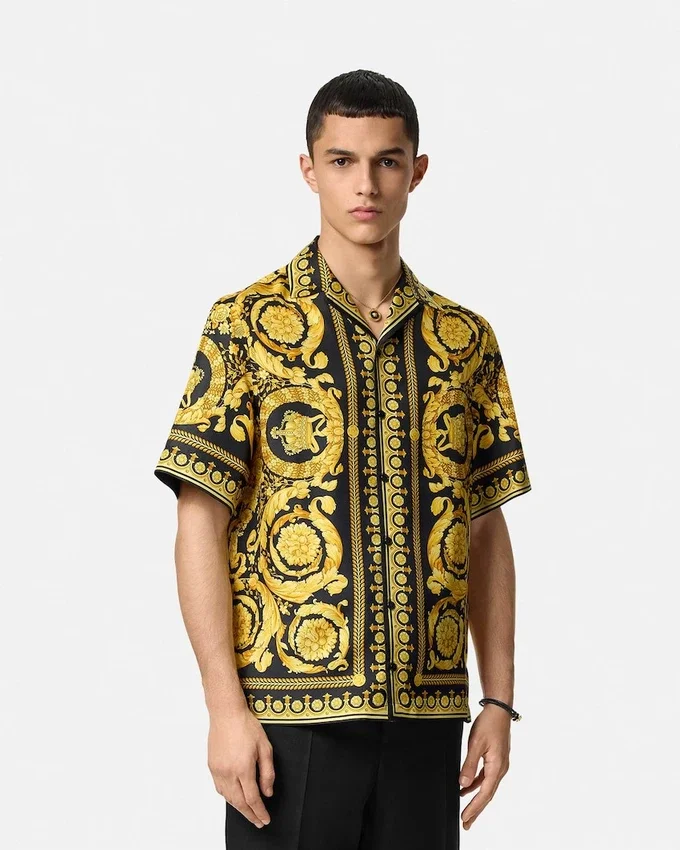 Printed Silk Twill Shirt Printed Silk Twill Shirt
