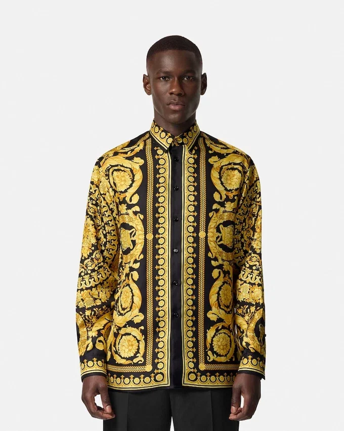 Printed Silk Twill Shirt Printed Silk Twill Shirt