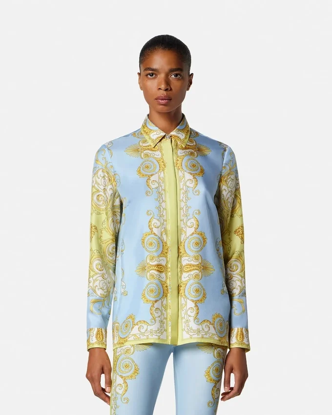 Printed Silk Twill Shirt Printed Silk Twill Shirt