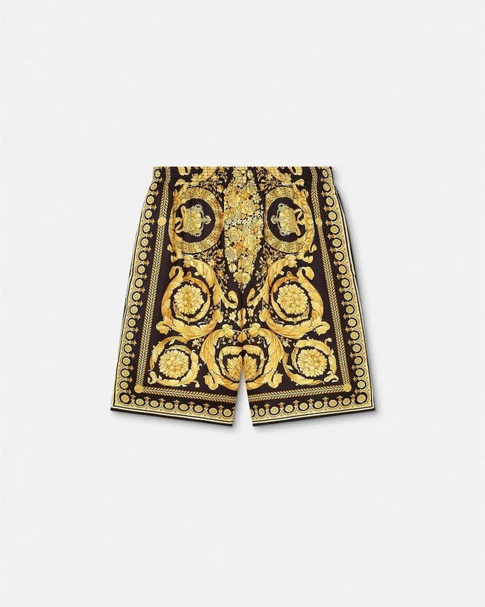 Printed Silk Twill Shorts Printed Silk Twill Shorts