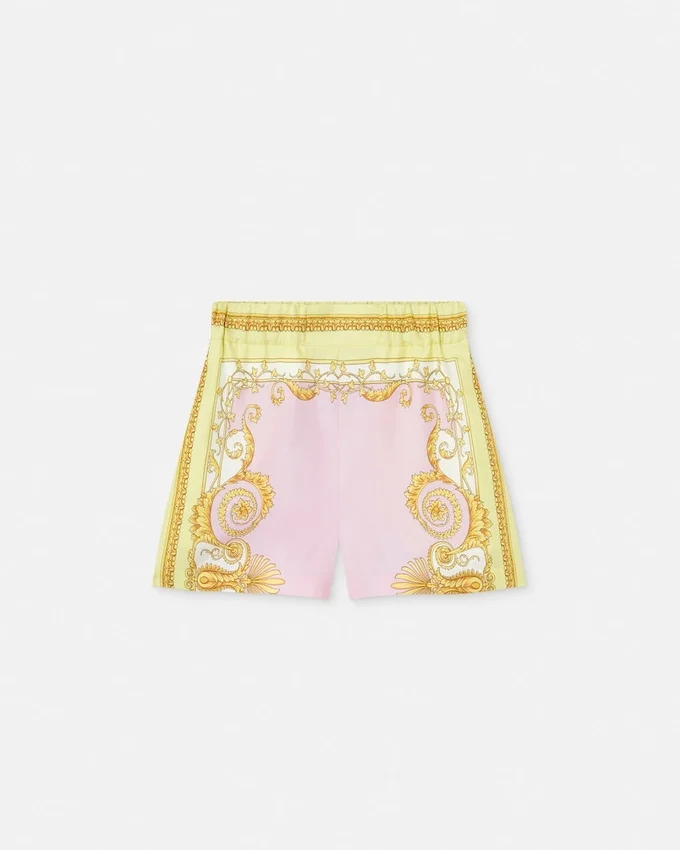Printed Silk Twill Shorts Printed Silk Twill Shorts