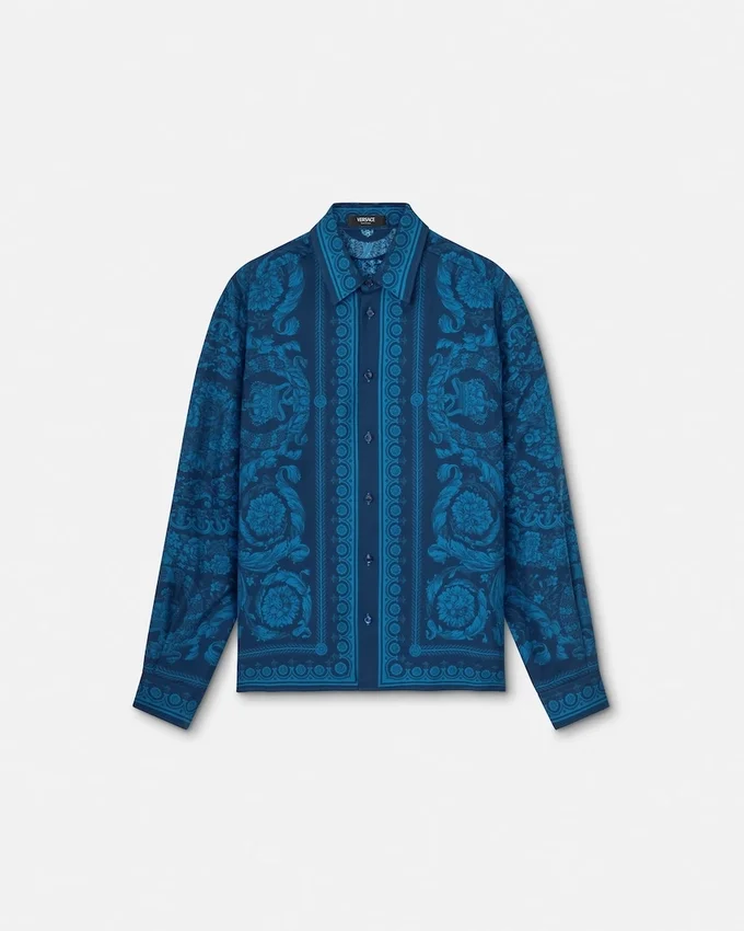 Printed Silk Twill Slim Shirt Printed Silk Twill Slim Shirt