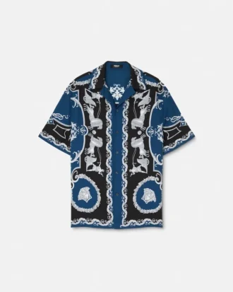 Printed Silk Twill Slim Shirt