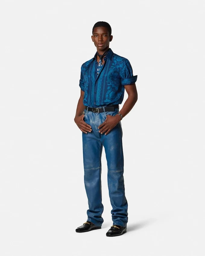 Printed Silk Twill Slim Shirt Printed Silk Twill Slim Shirt