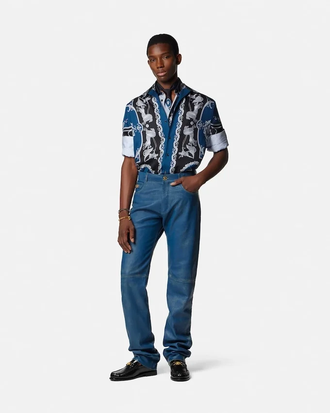 Printed Silk Twill Slim Shirt Printed Silk Twill Slim Shirt