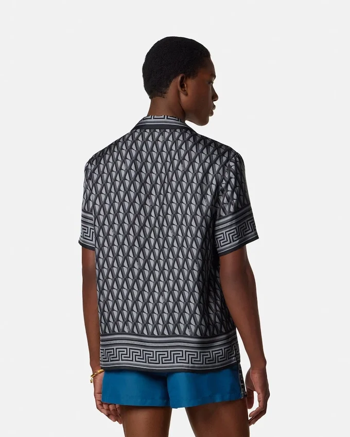Printed Silk Twill Slim Shirt Printed Silk Twill Slim Shirt