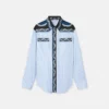 Printed Striped Cotton-Poplin Shirt Printed Striped Cotton-Poplin Shirt