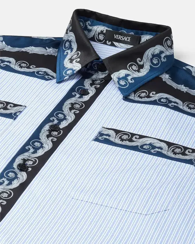 Printed Striped Cotton-Poplin Shirt Printed Striped Cotton-Poplin Shirt