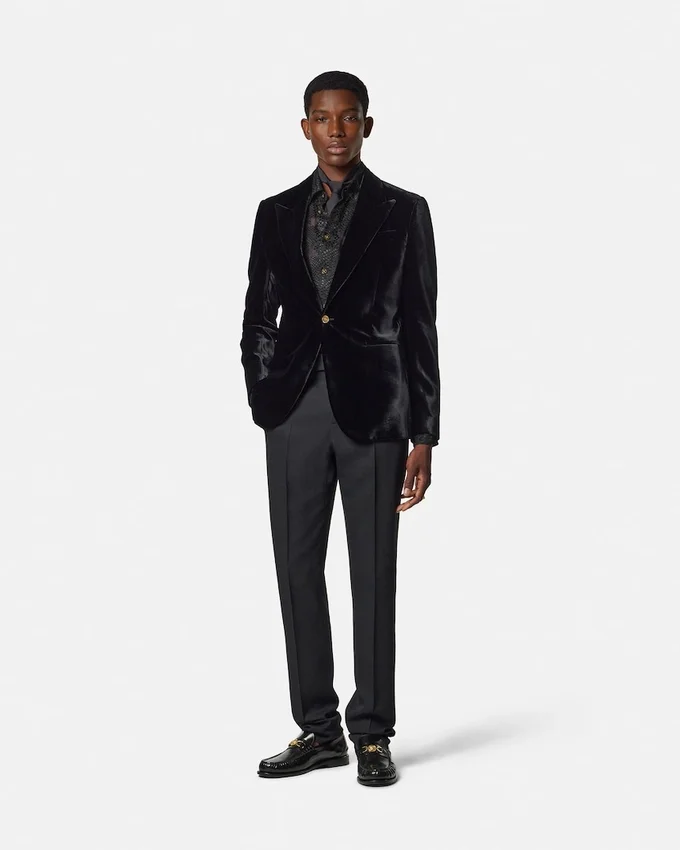 Python-Devoré Silk-Blend Evening Shirt Python-Devoré Silk-Blend Evening Shirt