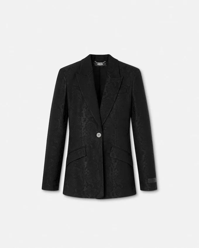 Python-Jacquard Wool-Blend Blazer Python-Jacquard Wool-Blend Blazer