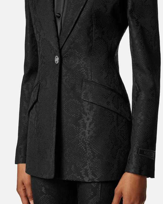 Python-Jacquard Wool-Blend Blazer Python-Jacquard Wool-Blend Blazer
