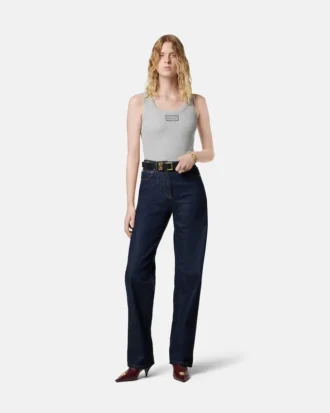 Ribbed Stretch Cotton Tank Top
