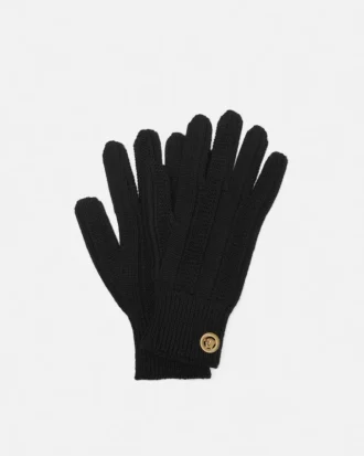 Ribbed Wool Knit Gloves