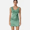 Safety Pin Draped Mini Dress Safety Pin Draped Mini Dress