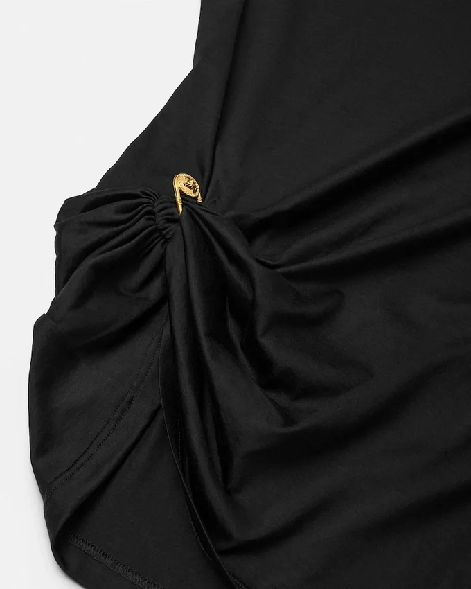 Safety Pin Draped T-Shirt Safety Pin Draped T-Shirt