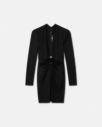 Safety Pin Fitted Mini Dress