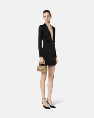 Safety Pin Fitted Mini Dress