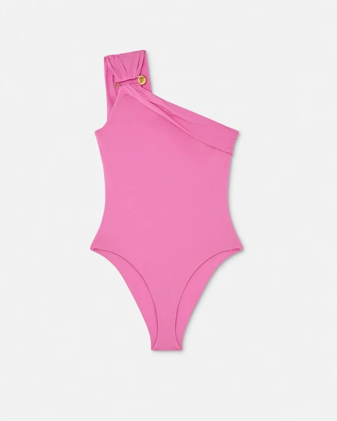 Safety Pin Gathered One-Piece Swimsuit Safety Pin Gathered One-Piece Swimsuit
