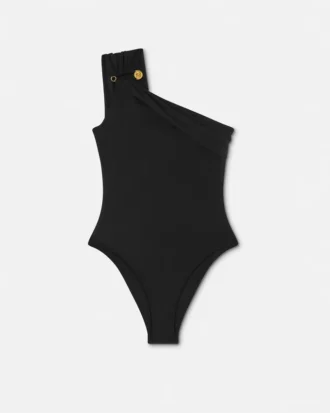 Safety Pin Gathered One-Piece Swimsuit