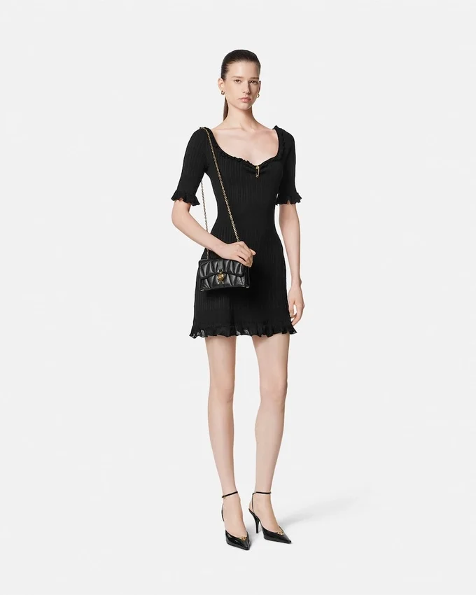 Safety Pin Knit Flared Mini Dress Safety Pin Knit Flared Mini Dress