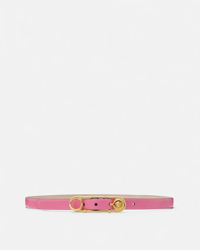 Safety Pin Leather Belt 2 cm Safety Pin Leather Belt 2 cm