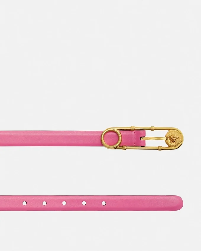 Safety Pin Leather Belt 2 cm Safety Pin Leather Belt 2 cm