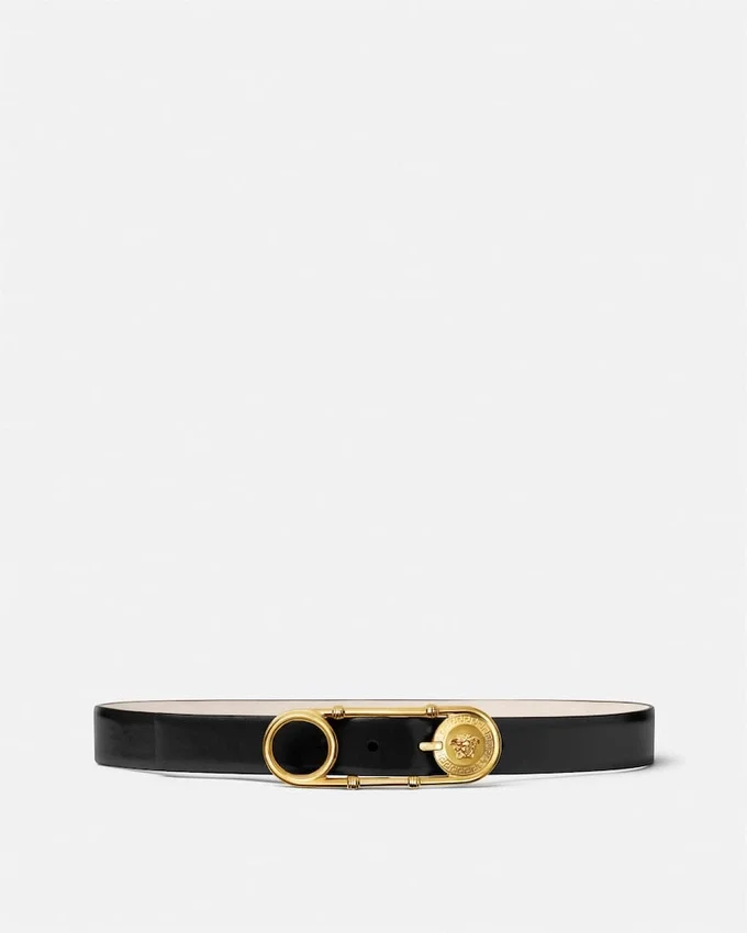 Safety Pin Leather Belt 3 cm Safety Pin Leather Belt 3 cm