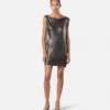 Safety Pin Metal Mesh Mini Dress Safety Pin Metal Mesh Mini Dress