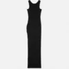Safety Pin Ribbed Knit Draped Gown Safety Pin Ribbed Knit Draped Gown