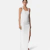 Safety Pin Ribbed Knit Draped Gown Safety Pin Ribbed Knit Draped Gown
