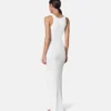 Safety Pin Ribbed Knit Draped Gown Safety Pin Ribbed Knit Draped Gown