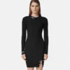 Safety Pin Ribbed-Knit Mini Dress Safety Pin Ribbed-Knit Mini Dress
