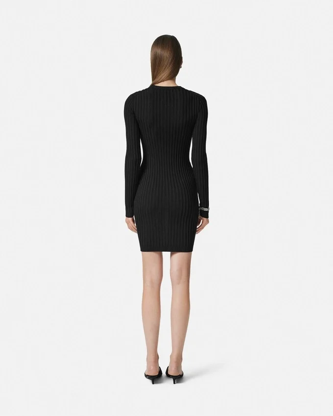 Safety Pin Ribbed-Knit Mini Dress Safety Pin Ribbed-Knit Mini Dress