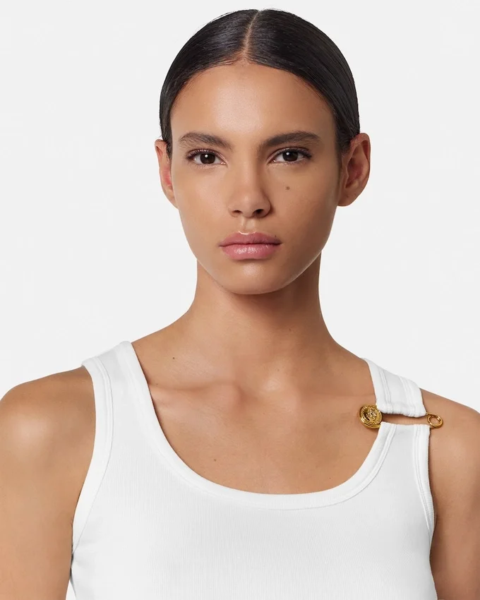 Safety Pin Ribbed Tank Top Safety Pin Ribbed Tank Top