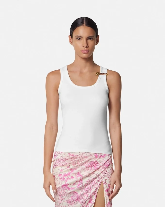 Safety Pin Ribbed Tank Top Safety Pin Ribbed Tank Top