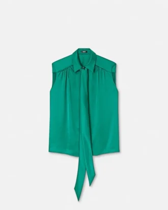 Satin Lavalli&egrave;re Shirt