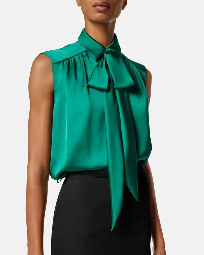 Satin Lavallière Shirt Satin Lavallière Shirt