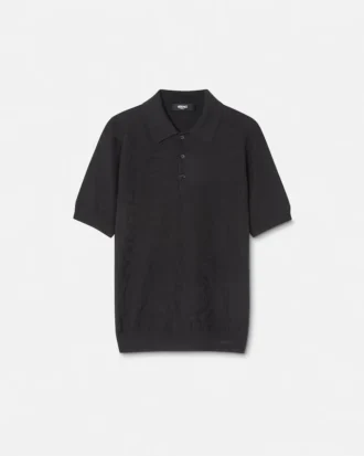 Silk-Cotton Knit Polo