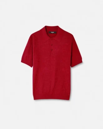 Silk-Cotton Knit Polo
