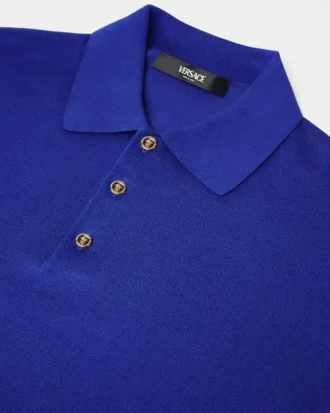 Silk-Cotton Knit Polo