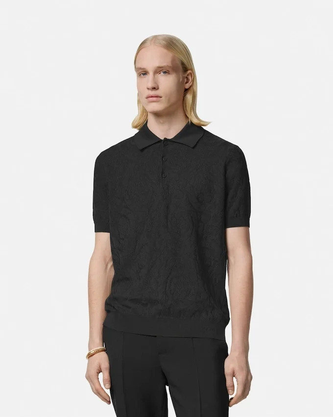 Silk-Cotton Knit Polo Silk-Cotton Knit Polo