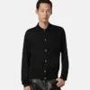 Silk-Cotton Knit Polo Cardigan Silk-Cotton Knit Polo Cardigan