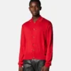 Silk-Cotton Knit Polo Cardigan Silk-Cotton Knit Polo Cardigan