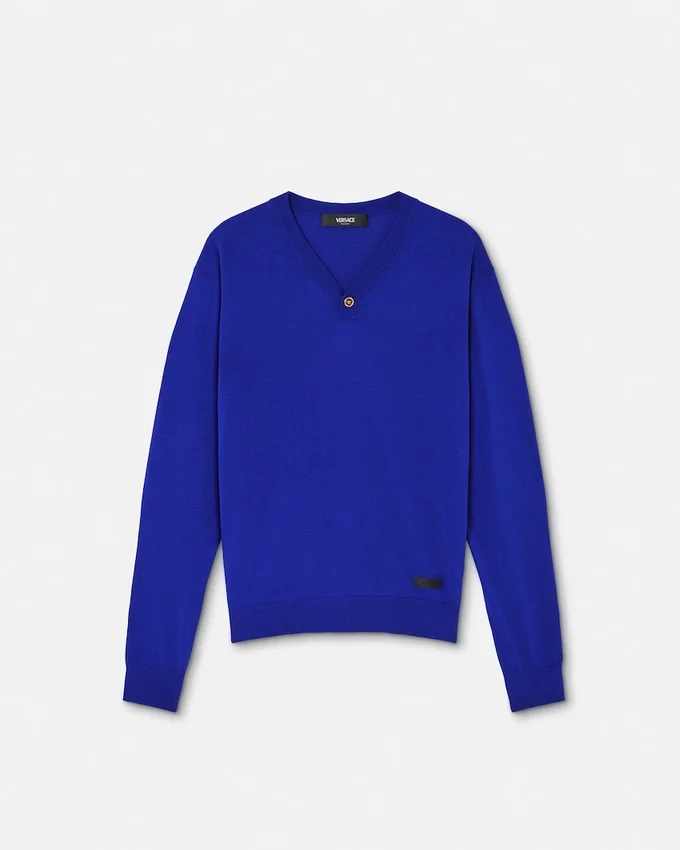 Silk-Cotton Knit V-Neck Sweater Silk-Cotton Knit V-Neck Sweater