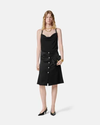Stretch Crépe Jersey Gathered Top