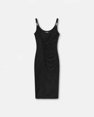 Stretch Crépe Jersey Midi Dress