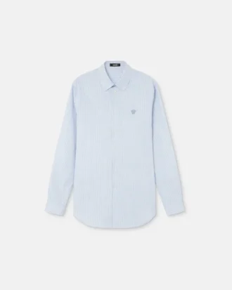 Striped Cotton-Poplin Slim Shirt